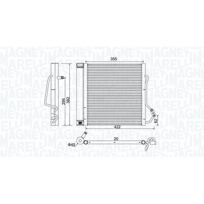 Kondenzátor, klimatizace MAGNETI MARELLI 350203810000
