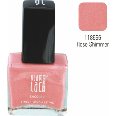 GlamLac Lak na nehty 118666 Rose Shimmer 15 ml