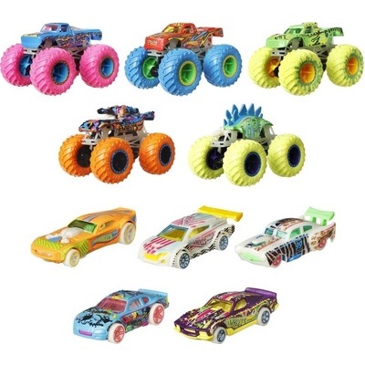 MATTEL Hot Wheels Monster Trucks Svietiace V Tme Angličák & Truck