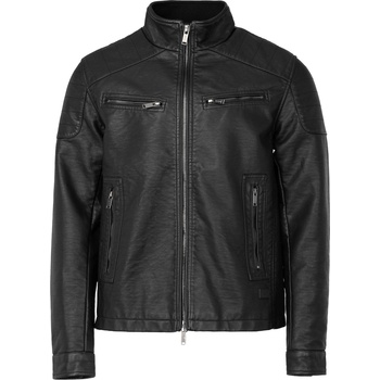 Firetrap Яке Firetrap Men's Long Sleeve Faux Leather Jacket - Black