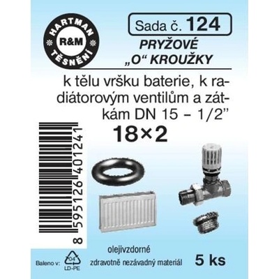 HARTMAN těsnění "O" k radiátorovému ventilu 18*2mm, sada č. 124