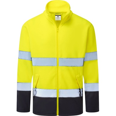 Portwest hi-vis essential es1 es251 / Светлоотразителен полар с цип - hv жълто/тъмносиньо xxl (es251ynrxxl)