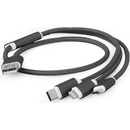 Gembird CC-USB2-AM31-1M USB charging combo 3-in-1, 1m, černý