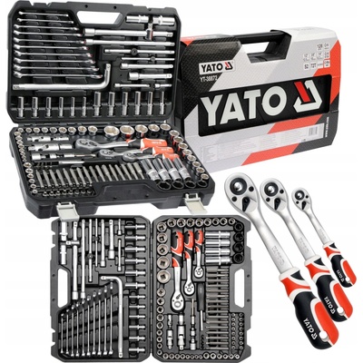Yato Gola sada s kľúčmi 1/2", 3/8" a 1/4", 128 dielov - YT-38872
