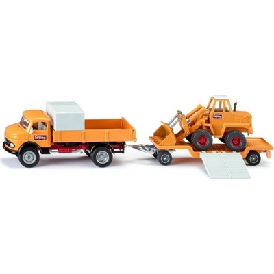 Siku Super 4117 souprava Mercedes-Benz 710 převážející nakladač 411 Bölling 1:50