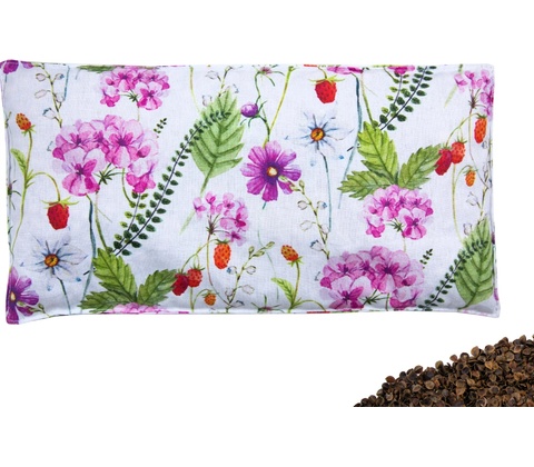 VFstyle nahřívací polštářek bederní s pohankovými slupkami 50x20 cm Flowers