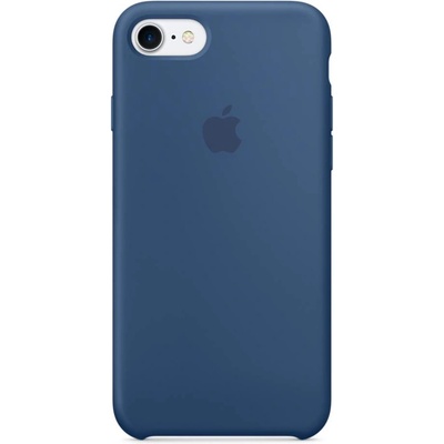 Apple Silicone Case - оригинален силиконов кейс за iPhone 8, iPhone 7 (син)