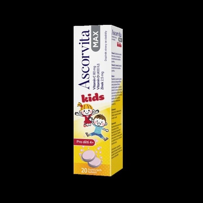 Ascorvita Max Kids 20 šumivých tablet