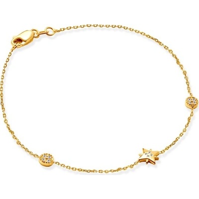 SAVICKI Náramok s príveskom hvězda žlté zlato s diamantom 18 cm - SAVMAYB1000190