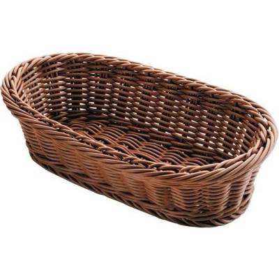 LACOR Košík na pečivo polypropylenový oválný 28 × 16 cm, tmavý