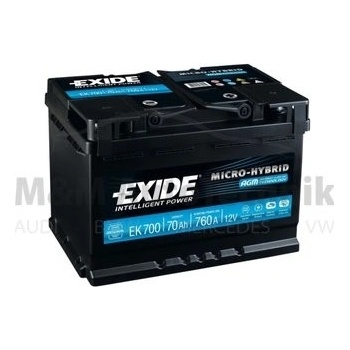 Exide AGM 12V 80Ah 800A EK800