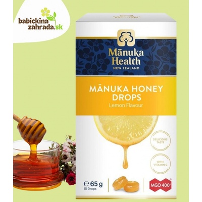 Manuka Health Cukríky Manuka MGO 400 + zázvor a citrón 65g