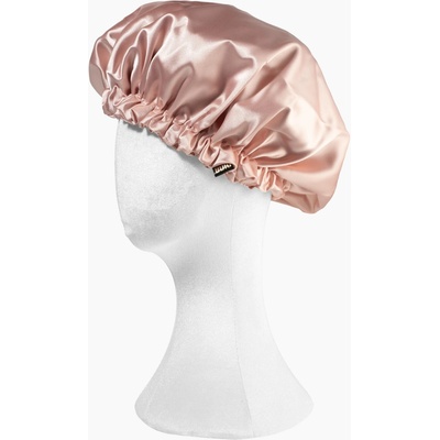 Nina Scrunchies - Handmade Saténová čiapka s gumičkou pre kučeravé vlasy - Púdrovoružová M
