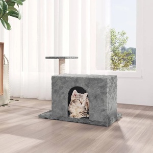 vidaXL Котешко дърво със сизалени стълб, светлосиво, 51 см (171586)