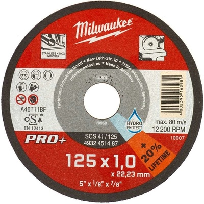 Milwaukee Řezný kotouč 125 x 1.0 x 22,23 mm 4932451487
