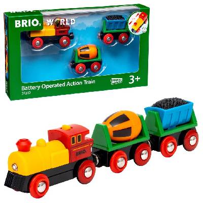 Brio WORLD 33319 Elektrická mašinka s vagónky a světly