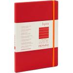 Fedrigoni Тетрадка Ispira, A5, широки редове, шита, твърда корица, 96 листа, червена (19714802)
