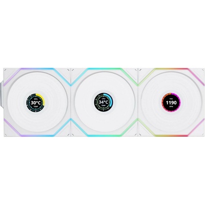Lian Li UNI FAN TL120 LCD Reverse Blade Wireless White 3ks 12RTLLCD1W3W