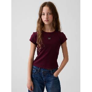 GAP Бебешка тениска с ребра GAP GAP | Cherven | Момичешки | XS - zoot - 43,99 лв