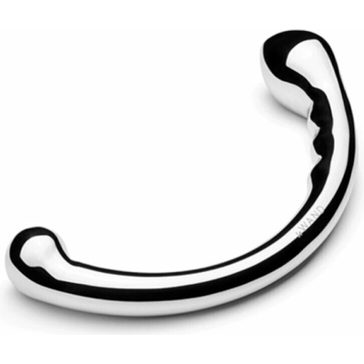 Le Wand oboustranné nerezové dildo stříbrné