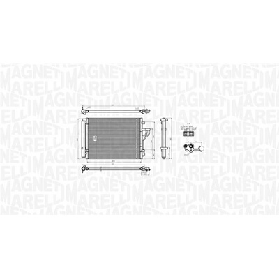 Kondenzátor klimatizace MAGNETI MARELLI 350203778000