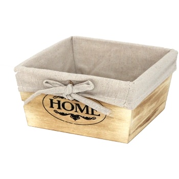 Horecano CN-Дървена кутия за съхранение НАТУРАЛ 16х16х8 cm Размер (0193778)