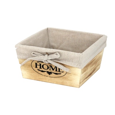 Horecano CN-Дървена кутия за съхранение НАТУРАЛ 16х16х8 cm Размер (0193778)