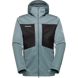Mammut Мъжко софтшел яке Mammut Ultimate VIII Softshell Hooded Jacket Softshell jacket - Strata / Black (003-3449-0613)
