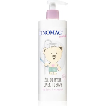 Linomag Emolienty Shampoo & Shower Gel душ гел и шампоан 2 в 1 за деца от раждането им 400ml