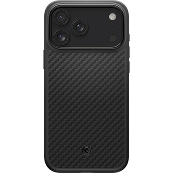 Spigen iPhone 17 Pro Max SPIGEN ENZO ARAMID пластмасов протектор за телефон Magsafe, карбонов модел, ЧЕРЕН ACS09906 (ACS09906)