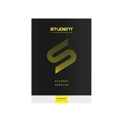 ICO Zošit zošitý formát A4 kockovaný Student Premium čierny