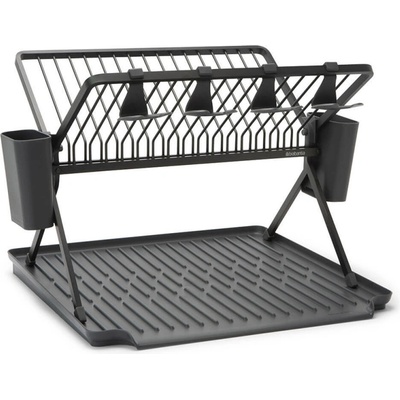 Brabantia Сгъваем сушилник за съдове Brabantia SinkSide 1004151, Поставка за прибори, Устойчив на корозия, Тъмносив (1004151)