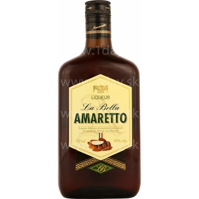 Amaretto La Bella 18% 0,7 l (čistá fľaša)