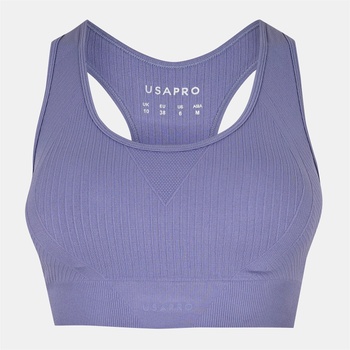 USA Pro UP Seamless Crop Sports Bra - Clay