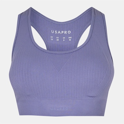 USA Pro UP Seamless Crop Sports Bra - Clay