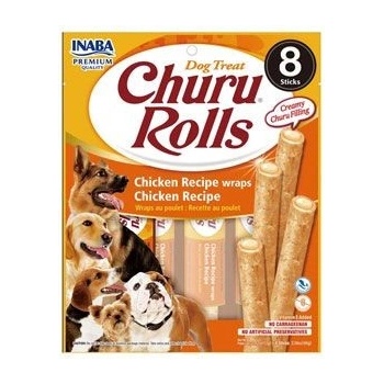 Churu Dog Rolls Chicken with Salmon wraps 8 x 12 g