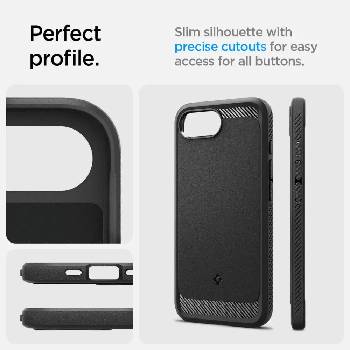 Spigen Apple iPhone 16e Rugged Armor MagSafe Case matte black (ACS09152)