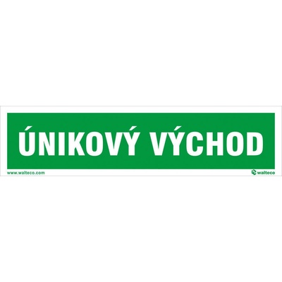 Walteco Únikový východ FTL, 200x50mm, plastová tabuľka , 20135