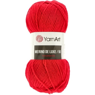 YarnArt Merino De Luxe 50 156 červená