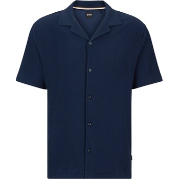HUGO BOSS Риза с къс ръкав Boss Men's Powell 129 Short Sleeve Shirt - Dark Blue 404