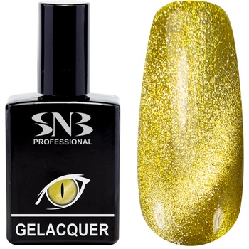 SNB Гел лак snb Ефект котешко око светло злато 15 мл, златен, gle16 (gle16)