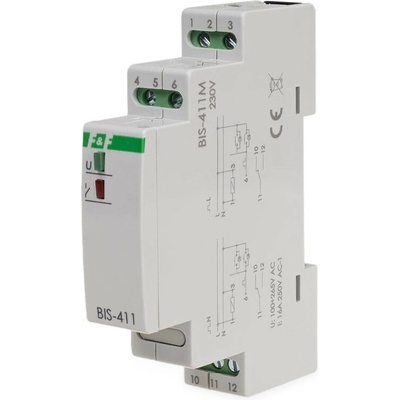BIS-411M/230 - Impulzné relé ZAPNI/VYPNI s pamäťou, 230V, 16A, 1x NO/NC