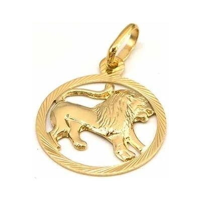 B&B Goldinvestic Zlatý přívěsek lev v kruhu N5064