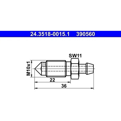 Odvzdušňovací šroub / ventil ATE 24.3518-0015.1