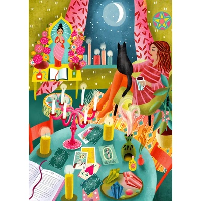 Pieces & Peace - Puzzle Magical Moonlight Reading Room - 500 piese