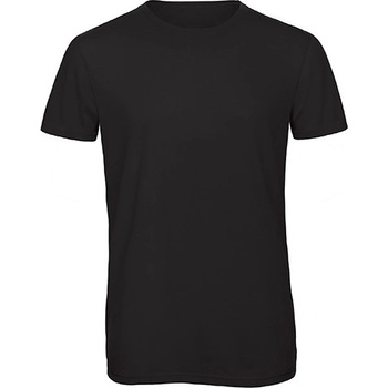 B&C Prodyšné pánské tričko BC z odolné směsi bavlny a polyesteru černá