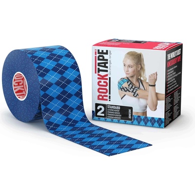 RockTape tejpovací páska argyle blue 5 cm x 5 m