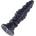 HISMITH HSA61 Dots Ripple Silicone Anal Dildo KlicLok 28.7cm Black
