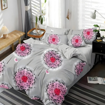 EmonaMall Двулицево спално бельо с ластик EmonaMall, 6 части - Модел S17498 (S17498-33333e)