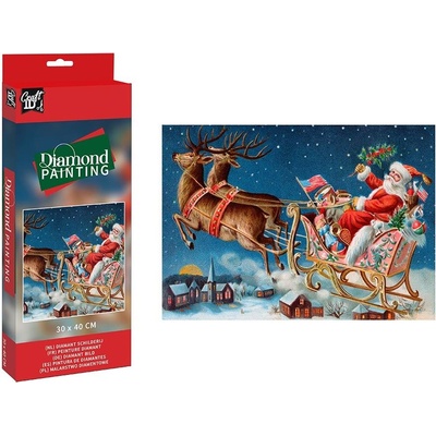 CRAFT ID Diamantové malování Santa 30x40cm – Sleviste.cz